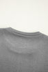 Exposed Seam Crew Neck Relaxed Pullover Long Sleeve Top